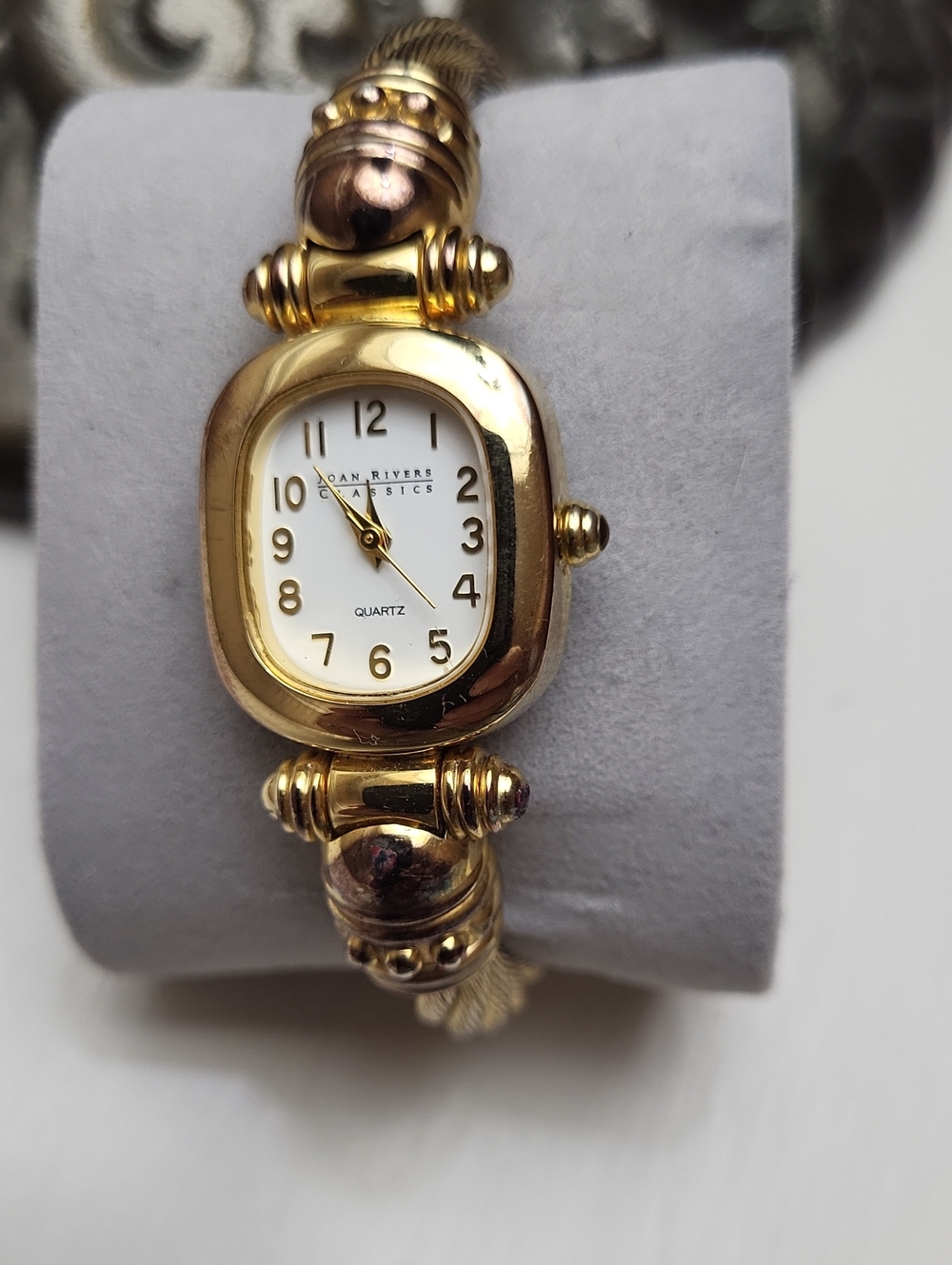 Joan Rivers Gold Tone Women's Bracelet Watch with White Dial